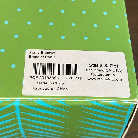 0052 NWT Stella & Dot Portia Bracelet w/Rhinestones Neoclassical Mid-Century - Picture 7 of 7